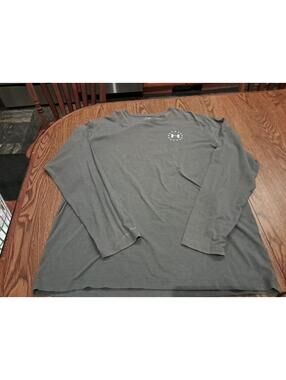 Under Armour Men's 2XL Gray Long Sleeve Shirt Wounded Warrior Freedom Heat Gear